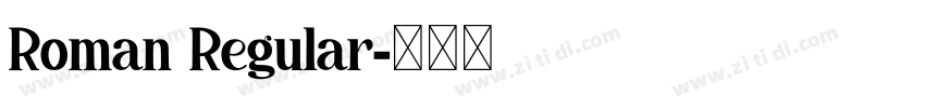 Roman Regular字体转换 Roman Regular字体转换